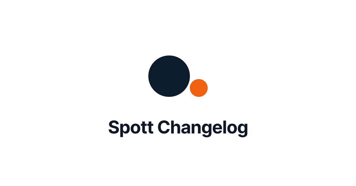 Spott Orm Spott Changelog | Productlane